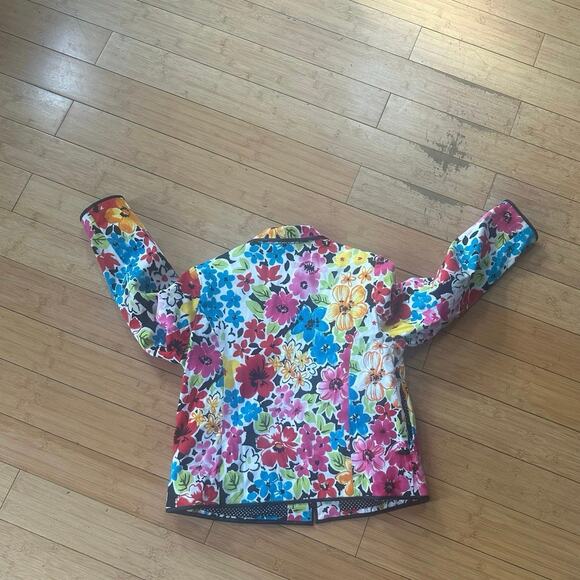 Laura Ashley Colorful Spring Jacket Sz. PM - Picture 4 of 7